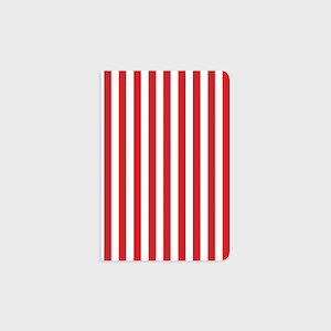 Notebooks Planners: A5 Notebook - Nautical Red Stripe