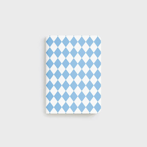 B7 Pocket Notebook - Blue Diamonds