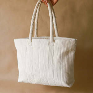 Waffle Carry-All Tote - Cream