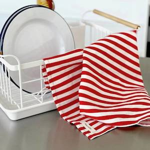 Tea Towel - Nautical Red Stripe