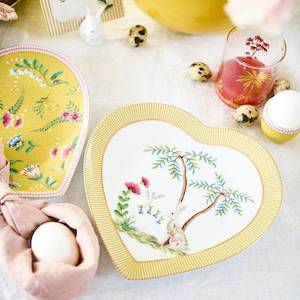 La Majorelle Set of 2 Heart Plates - Yellow