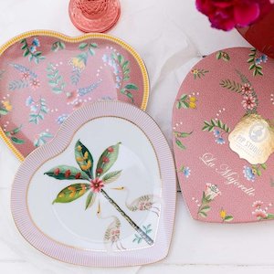 La Majorelle Set of 2 Heart Plates - Pink