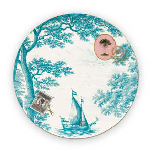 Heritage Breakfast Plate - Aqua