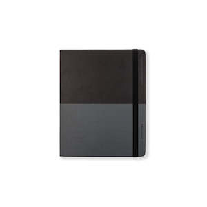 Any Day Now: Classic Wrap Ruled Notebook - Black & Grey