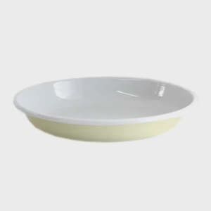 Enamelware: Enamel Shallow Pasta Plate - Butter