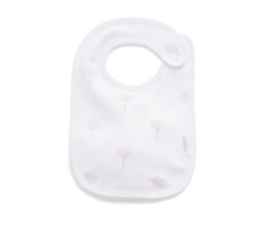 Purebaby Organic Cotton Bib - pink tree