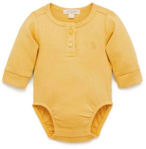 Purebaby Organic cotton bodysuit - sunshine in 3-6 months