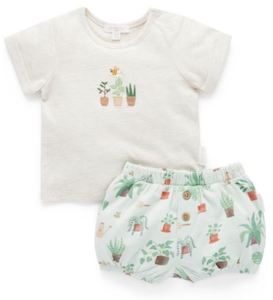 Purebaby Little Gardener T-shirt and Short Set