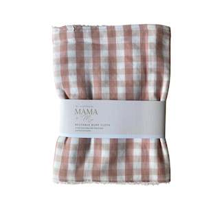 Mama + Me - Burp Cloth - Dusky Rose