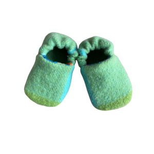 Baby wear: Vintage Wool Booties - Spring Grass