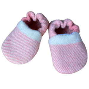 Baby wear: Vintage Wool Booties - Candy Stripe