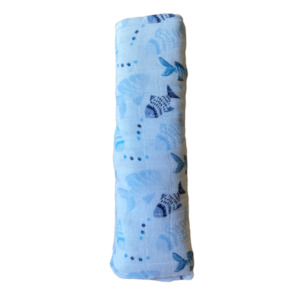 Aden + Anais Cotton Muslin Wrap - Gone Fishing