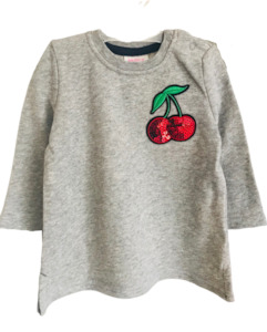 Baby wear: Milky Sparkly Cherry Long Sleeved Tunic