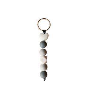 Silicone Teething Keychain - Slate