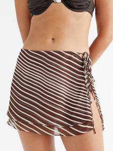 Clothing: Ida Skirt Brown And Cream Stripe