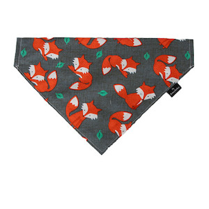 Large Bandana : Foxes / White and Black PawsPaws The Barkery Brothers