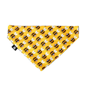 Large Bandana : Yellow Bumble Bees / Paws The Barkery Brothers