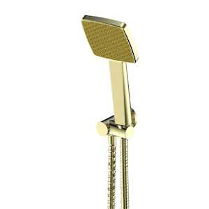 Greens Glide Syntra RainBoost® Hand Shower W/Wall Outlet | Brushed Brass