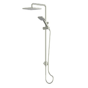 Greens Glide Syntra RainBoost® Twin Rail Shower | Brushed Nickel