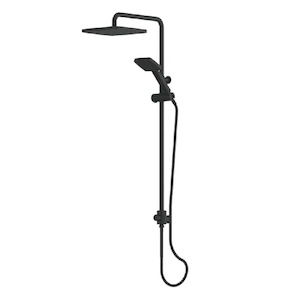 Greens Glide Syntra RainBoost® Twin Rail Shower | Matte Black