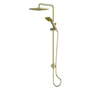 Greens Glide Syntra RainBoost® Twin Rail Shower | Brushed Brass