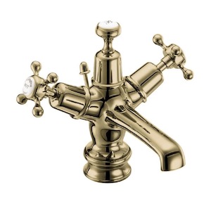 Burlington Claremont Regent Basin Mixer with Pop Up Waste | Gold