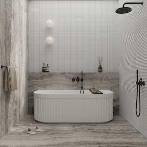 Bathroom and toilet fitting: Newtech Laurel Back To Wall Bath