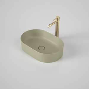 Caroma Liano II 530mm Pill Above Counter Basin | Matte Green