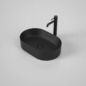 Caroma Liano II 530mm Pill Above Counter Basin | Matte Black