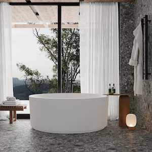 Bathroom and toilet fitting: Newtech Willow Round Freestanding Bath