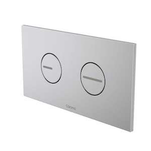 Bathroom and toilet fitting: Caroma Invisi Series II Round ABS Dual Flush Plate | Satin