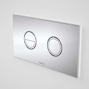 Caroma Invisi Series II Round Metal Dual Flush Plate | Chrome