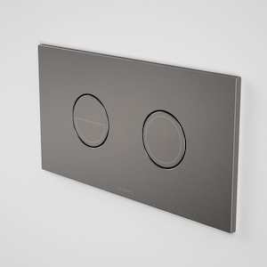 Caroma Invisi Series II Round Metal Dual Flush Plate | Gunmetal