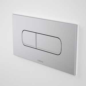 Caroma Invisi Series II Oval Metal Dual Flush Plate | Satin