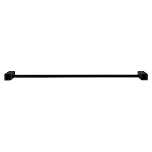 Tranquillity Square Single Towel Rail 670mm | Matte Black