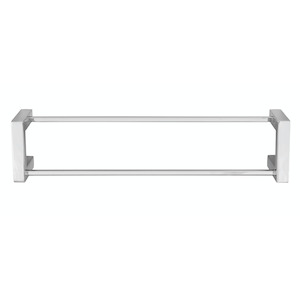 Tranquillity Square Double Towel Rail 675mm | Polished Stainless