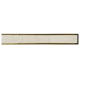 Tranquillity Channel Drain | Tile Insert Brushed Brass