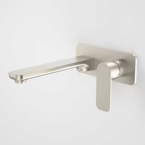 Caroma Luna Wall Basin/Bath Mixer 210mm | Brushed Nickel