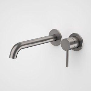 Caroma Liano II Wall Basin/Bath Mixer 175mm | Gunmetal