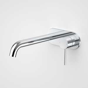 Caroma Liano II Wall Basin/Bath Mixer on Backplate 210mm | Chrome