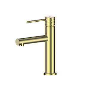 Greens Mika Basin Mixer | Brushed Brass