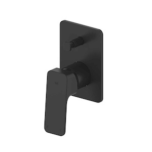 Greens Swept Shower Mixer with Diverter | Matte Black