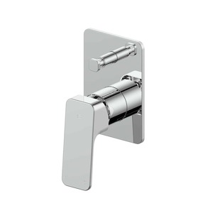 Greens Swept Shower Mixer with Diverter | Chrome