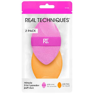 Real Techniques - Miracle 2-in-1 Powder Puff Sponge Duo Pack