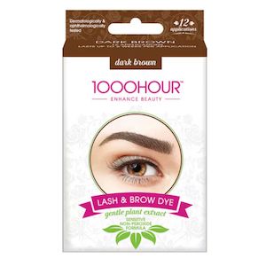 1000HR Eyelash & Brow Plant Based Kit, Dark Brown