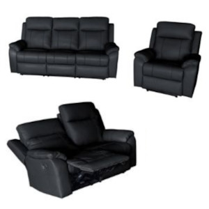 Roberto Thick Leather Reclining Lounge Suite | Pieces Sold Separately