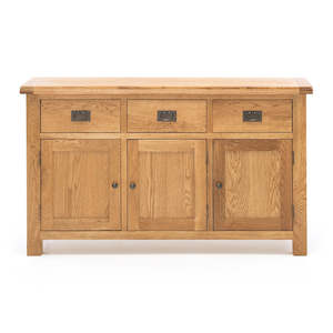 Salisbury Oak 3 Drawer 3 Door Buffet | Sideboard