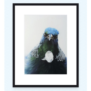 The Talkative Tui | Contemporary Frame With Matt Board & Glass | Jane Crisp | Nz Made