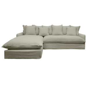 LOTUS SLIPCOVER CHAISE | LEFT OR RIGHT HAND CHAISE | KHAKI