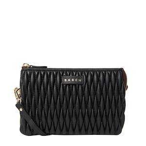 Saben Aw25 The Muse: Tilly Crossbody | Black Diamond Quilt